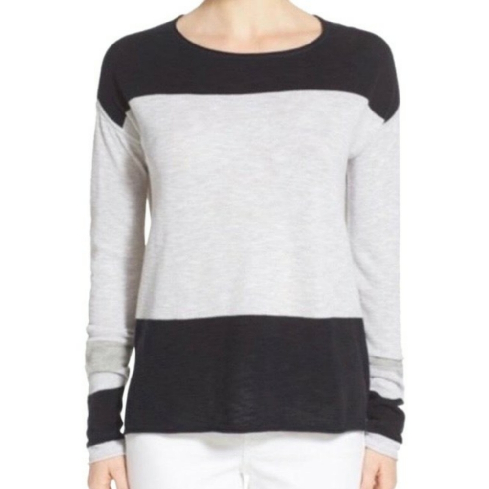 VINCE. Iceberg Colorblock Light Knit Sweater XS